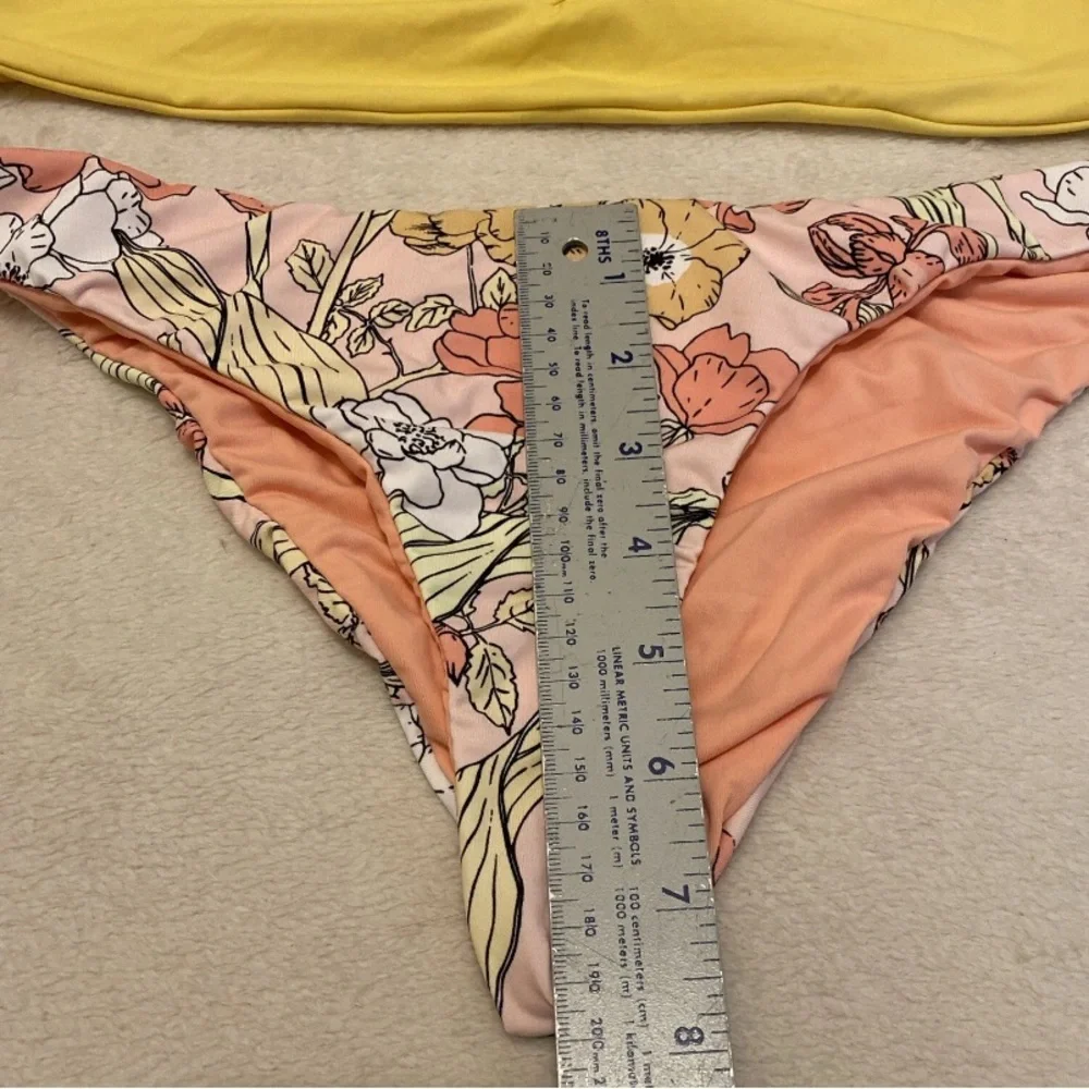 Dippin' Daisy's Yellow Crisscross Bikini with Floral Bottom